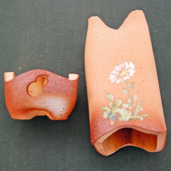 冬柴文廣・香炉・野菊・共箱・No.170421-27・梱包サイズ60