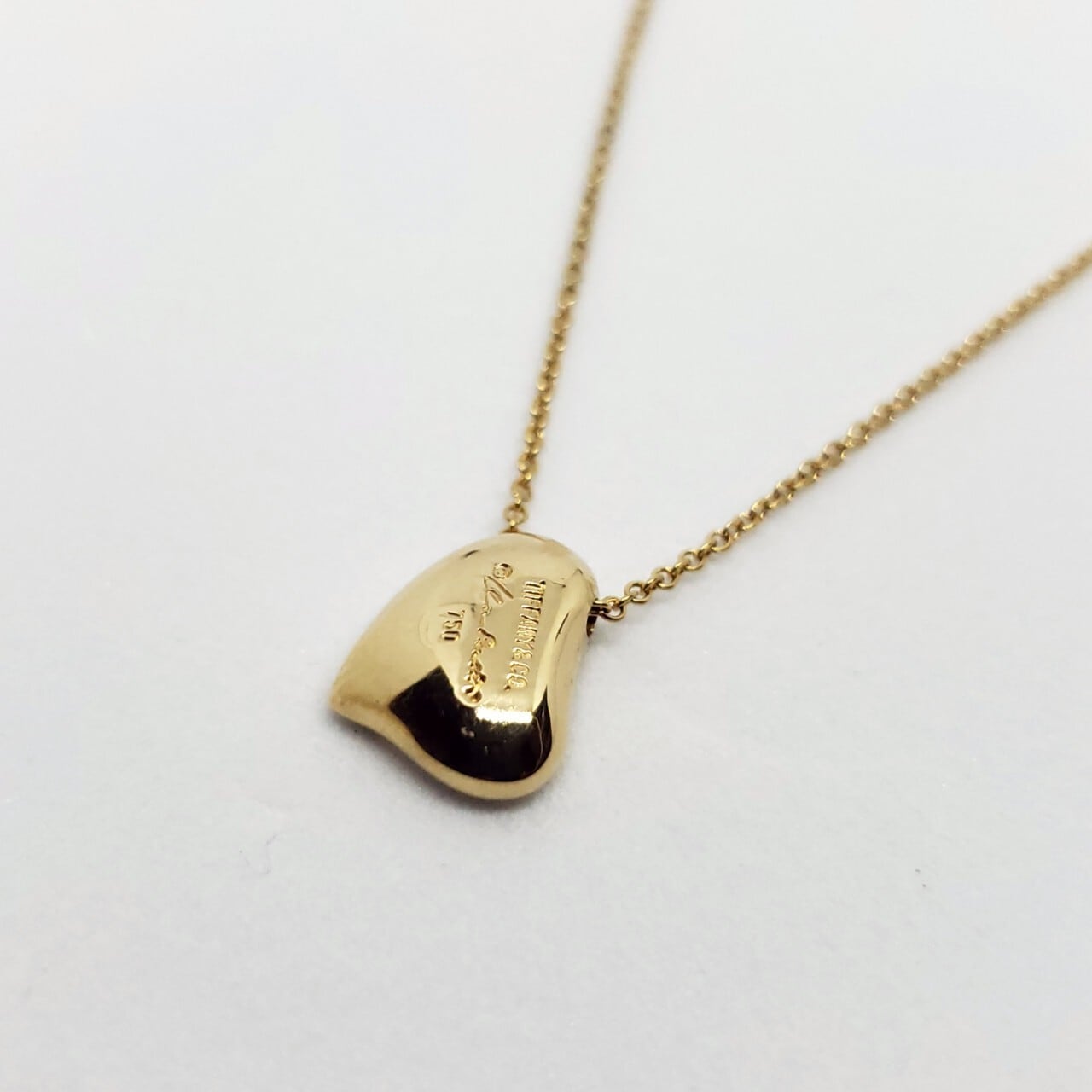 TIFFANY&CO ティファニー K18YG イエローゴールド カーブ ハート TIFFANY&CO ティファニー K18YG イエローゴールド カーブ ハート