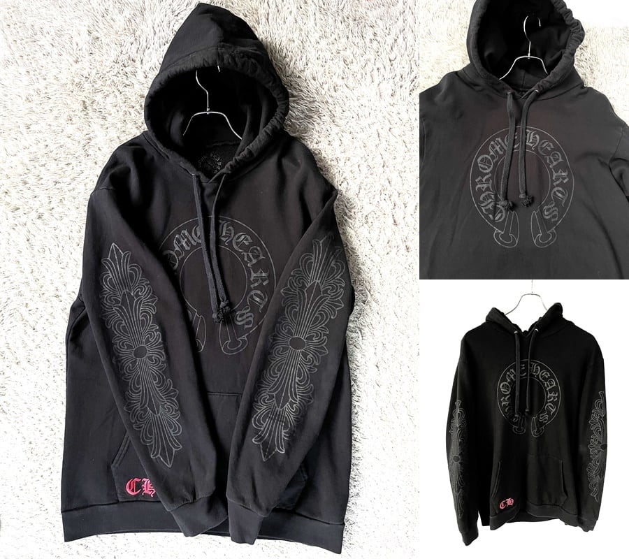 CHROME HEARTS × MATTY BOY クロムハーツ × マッティボーイ　限定　コラボ レア ホースシュー プルオーバー パーカー　 ブラック　XXL　メンズ | brand cross tokyo powered by BASE