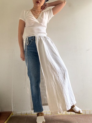 Antique Linen Apron Skirt