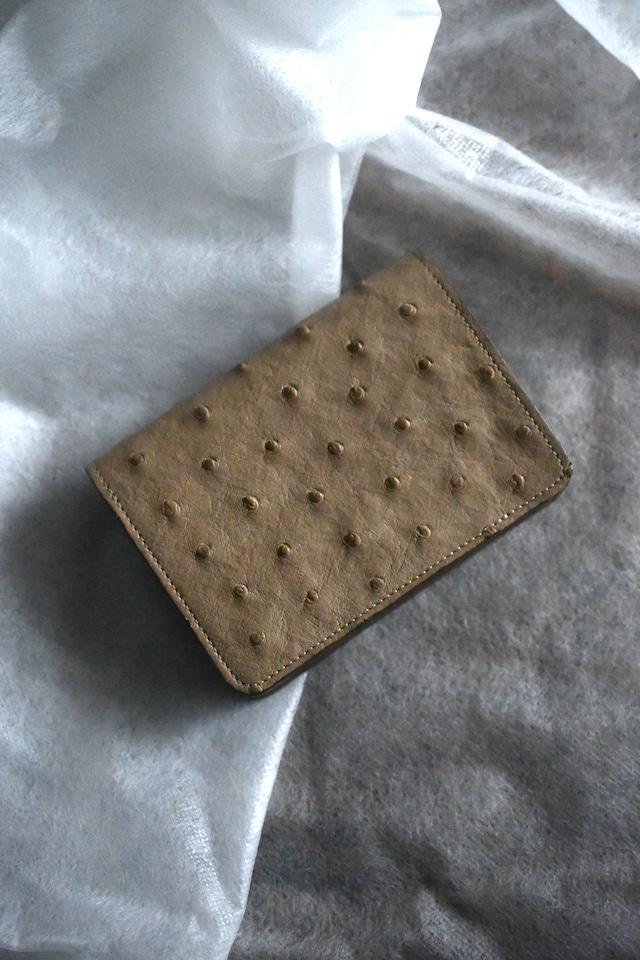 forme / Short Wallet / Ostrich (Black , Natural)