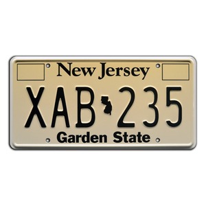 JOHN WICK ナンバープレート（XAB 235/New Jersey）