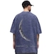 フェードニュアンスクレセントムーンバックプリントルーズTシャツ 4col A00067