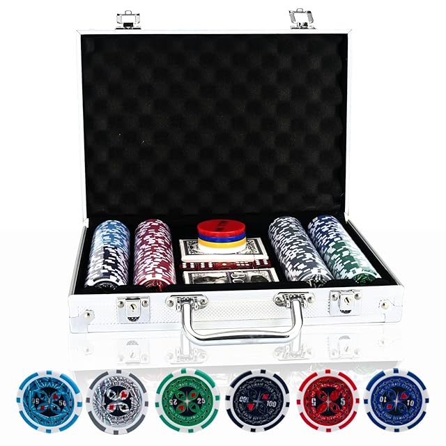 East Leaf ポーカーチップ カジノチップ 5種 100枚 セット 数字あり