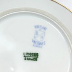 リモージュ　小皿（虫柄）　ポーセレンBHヴァンセンヌ ゴールドフレーム　 Limoges 15twb14