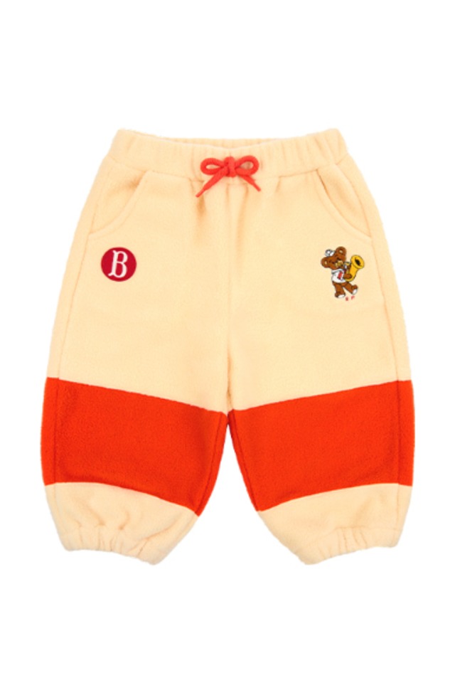 [BEBE DE PINO] Melody bear baby color block fleece sweatpants 正規品 韓国ブランド 韓国ファッション 韓国代行 韓国通販 ベベドピノ bebedepino 日本 店舗 韓国 子供服