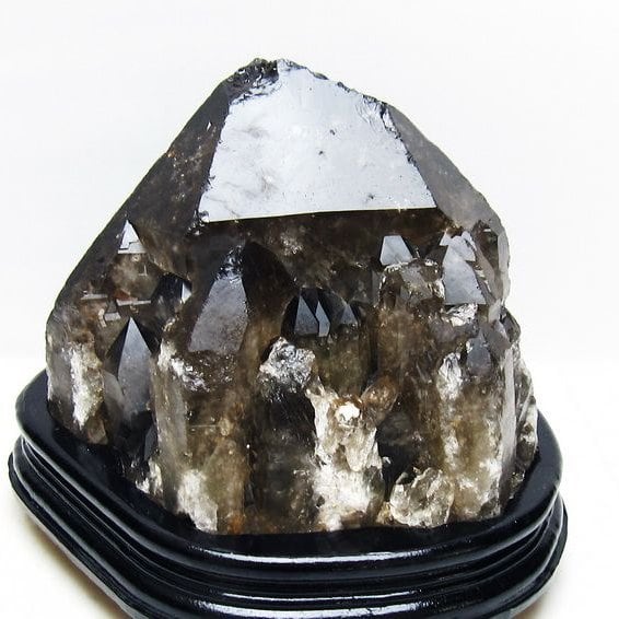 5.7Kg モリオン 黒水晶 原石 エレスチャル 台座付属 一点物 191-575