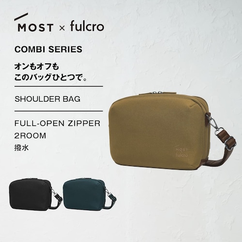 MOST × fulcro モスト フルクロコラボ ショルダーバッグ ボディバッグ 2ルーム 撥水 自立 MSF-12289