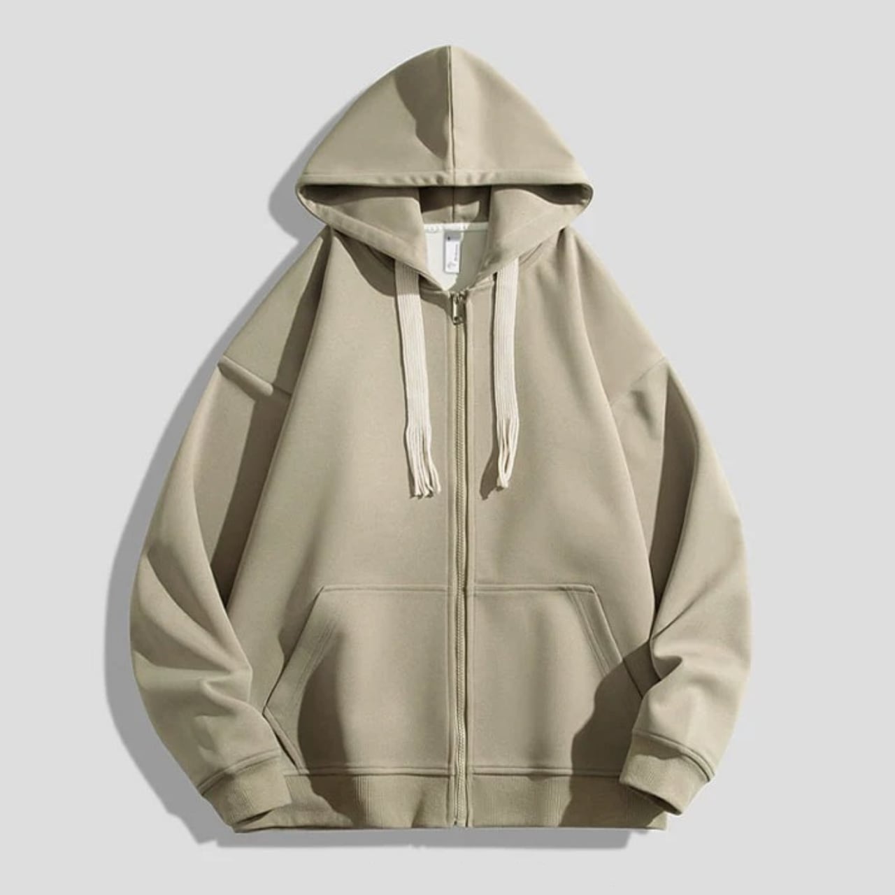 Full zip up parka with hood drop shoulder 6colors 00230