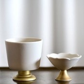 MUMCA 丸谷牧子 作 コンポート ミニ 金彩 Compote mini with a gold foot (1 個)/ 2104400000627