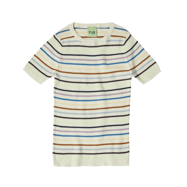 FUB / Rib Tee / MULTI STRIPE