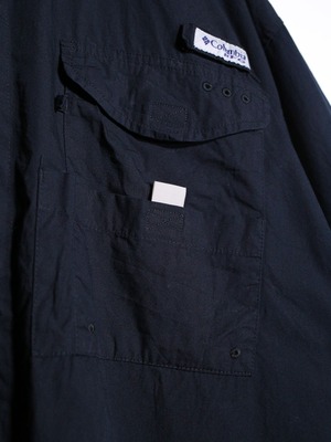 “COLUMBIA” black oversized PFG fishing shirt