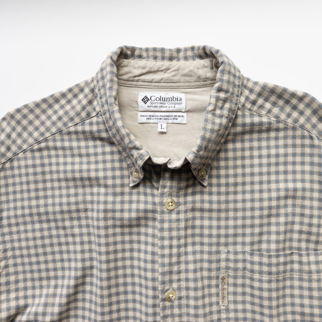 Columbia Gingham Check Flannel Shirt
