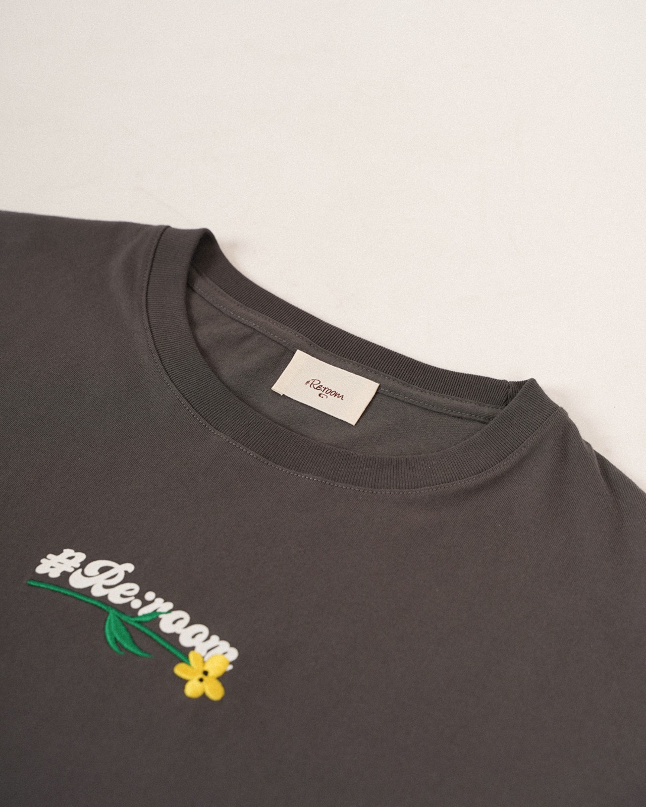【#Re:room】LOGO&FLOWER EMBROIDERY T-SHIRTS［REC893］
