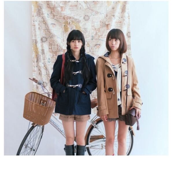 【美品】MelodyBasket　バンジー柄スプリングコート Basket ロングコート（レディース） 美品】MelodyBasket バンジー柄