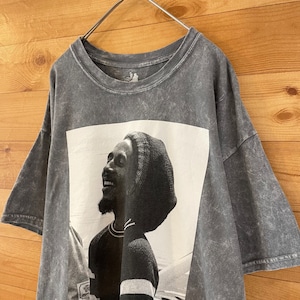 【ZION】ボブマーリー BOB MARLEY 音楽Tシャツ フォトプリント タイダイ柄 Mサイズ us古着