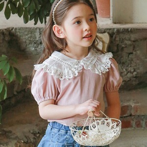 夏デカ襟パフスリーブTシャツ