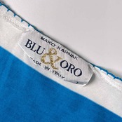 イタリア製 BLU&ORO MAKO KARNA ブルーアンドオロ ボーダー GOLF TIME 半袖 Tシャツ カットソー 1/ブルー×ホワイト レディース ビンテージ
