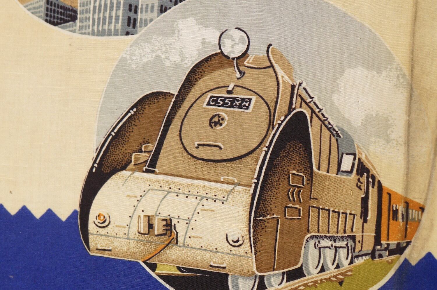 2344G6 面白柄 はぎれ 蒸気機関車 旅客船 自動車 旧車 飛行機 プロペラ