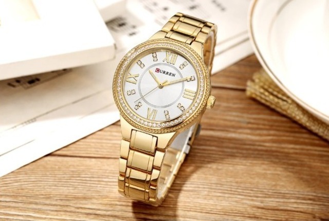 CURREN LT-C9004(gold-white) レディース腕時計