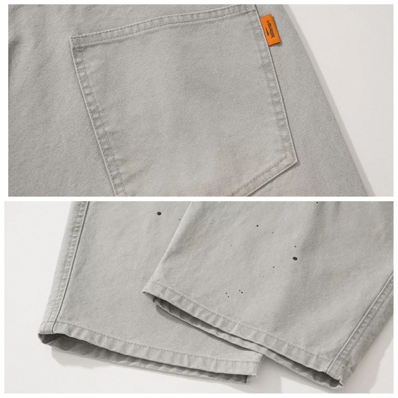 Wide paint splash denim pants 1223 - 15