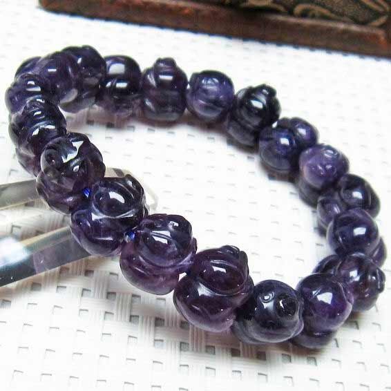 アメジスト ブレスレット ブタ ぶた 豚 [M便 1/10] 711-256