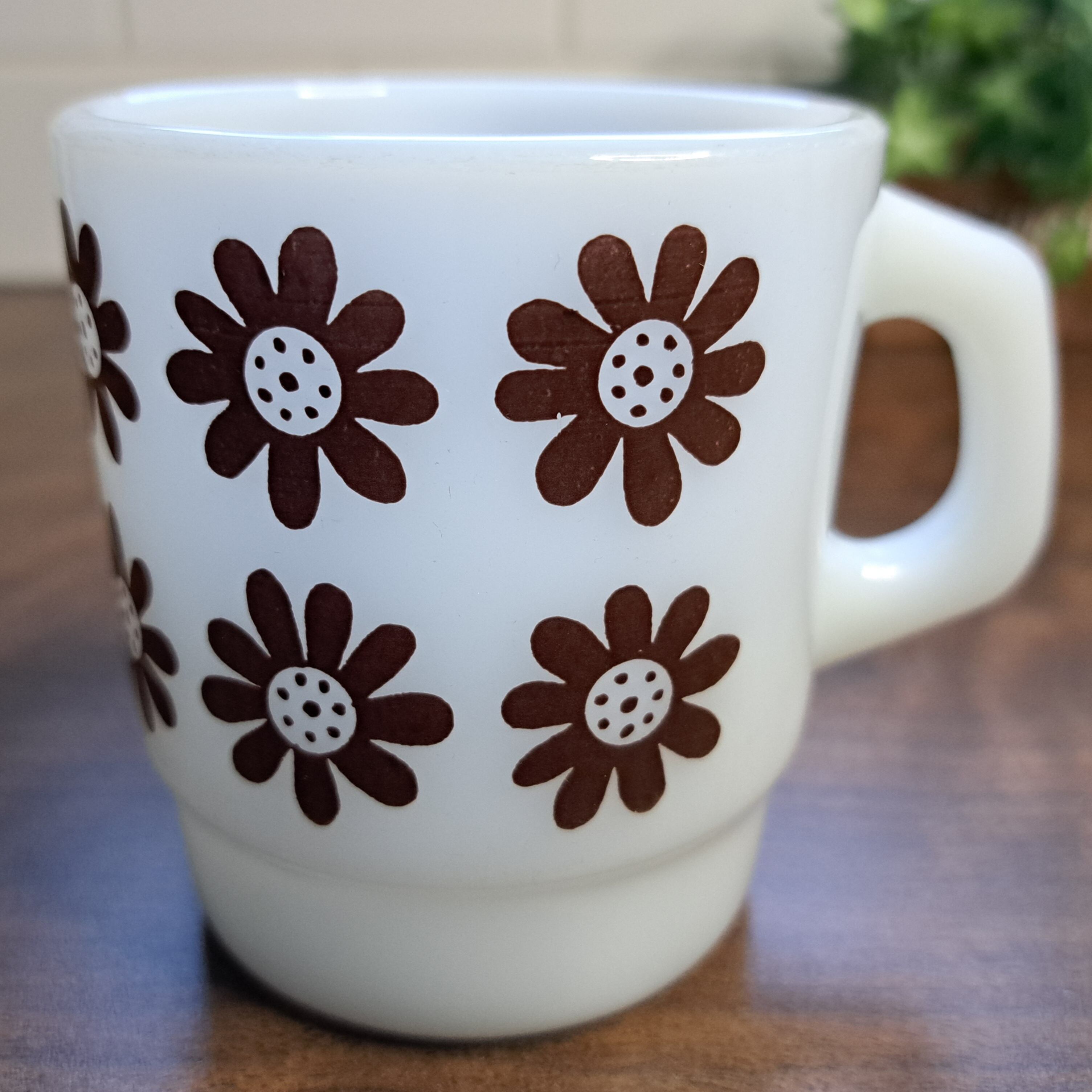 【FIRE-KING】デイジーヘッド 茶 《EXCELLENT》