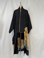 Black Longcoat See-through 478(夏用着物)