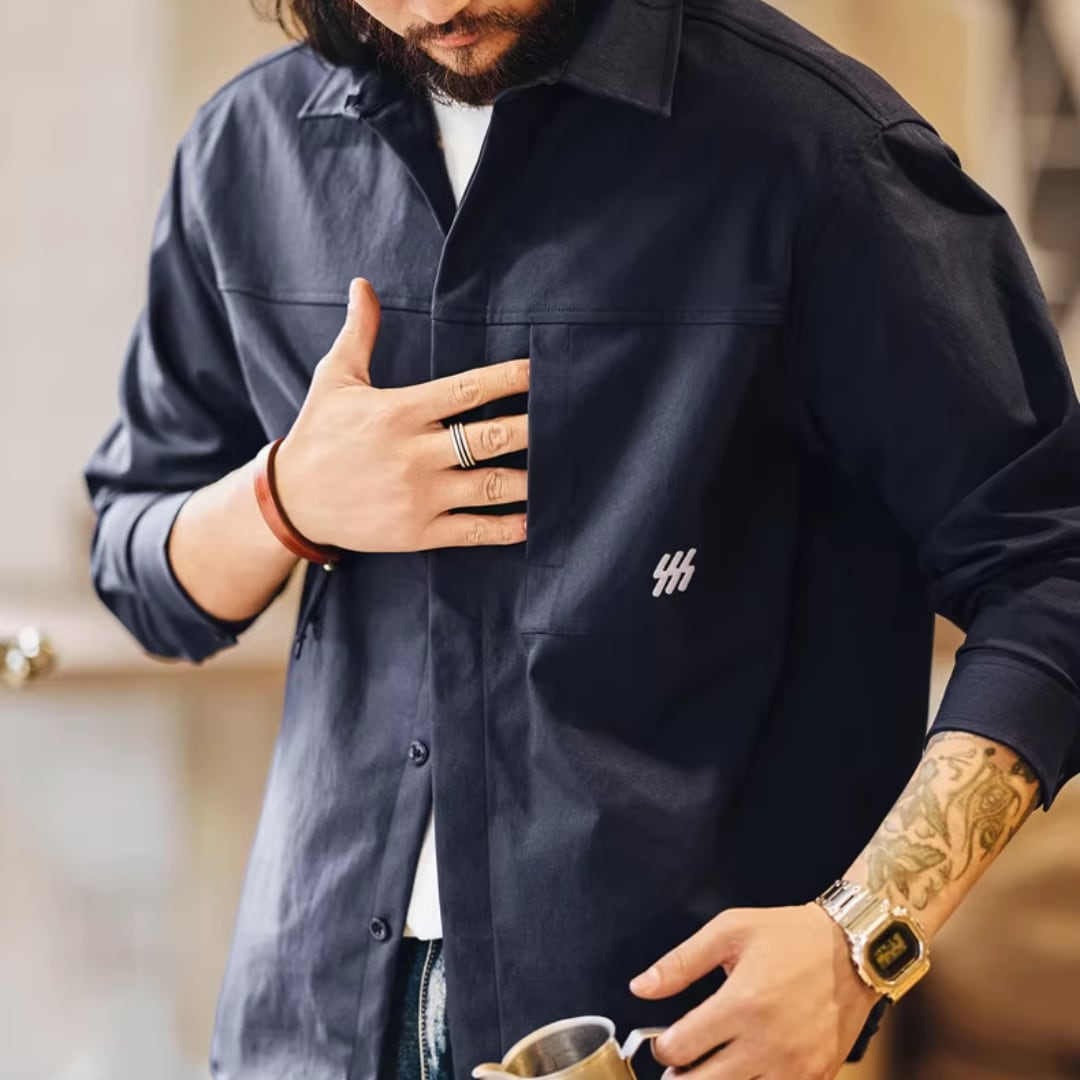 Premium American Long Sleeve Casual Work Shirt Top(GV312)