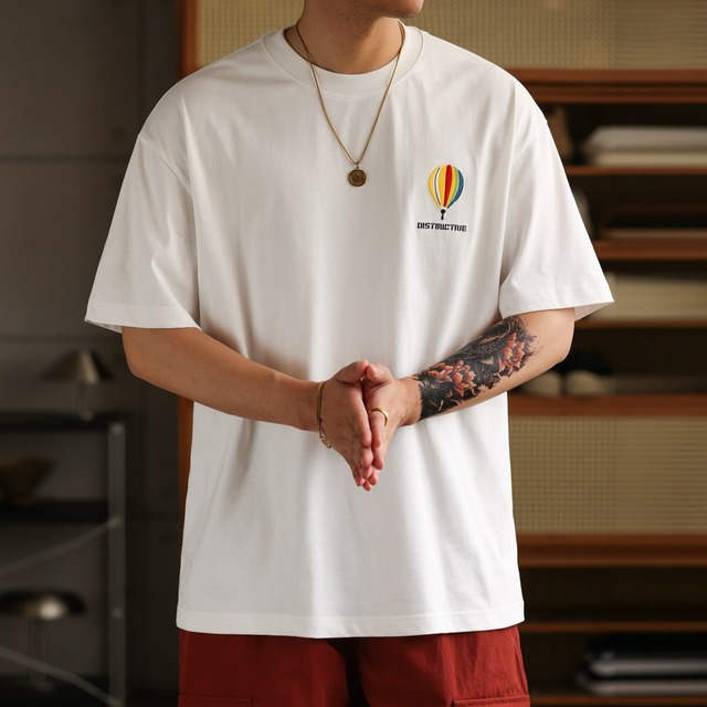 バルーン刺繍半袖Tシャツ 260176
