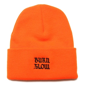 BURN SLOW - Brush Logo Embroidery Beanie　 BMX