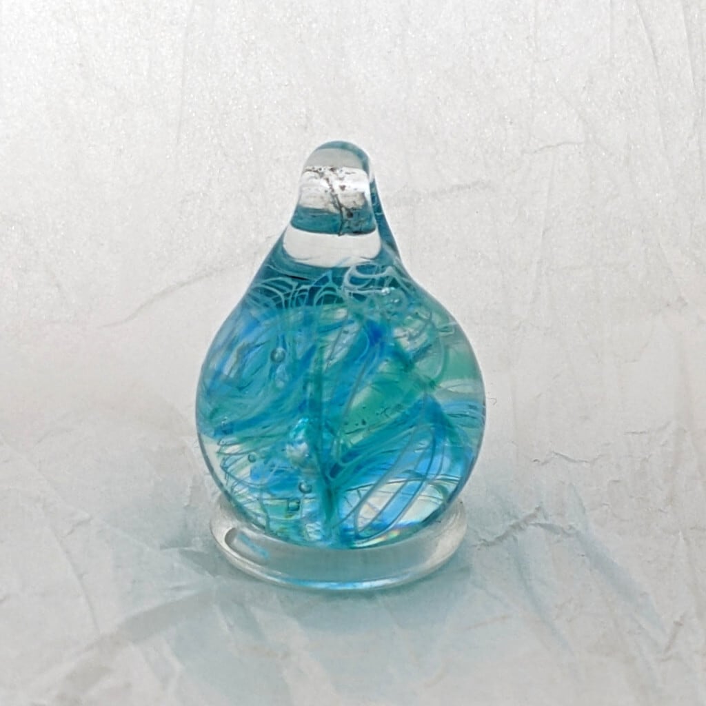 レースガラス ペンダントトップ5 青緑系 | otonboglass