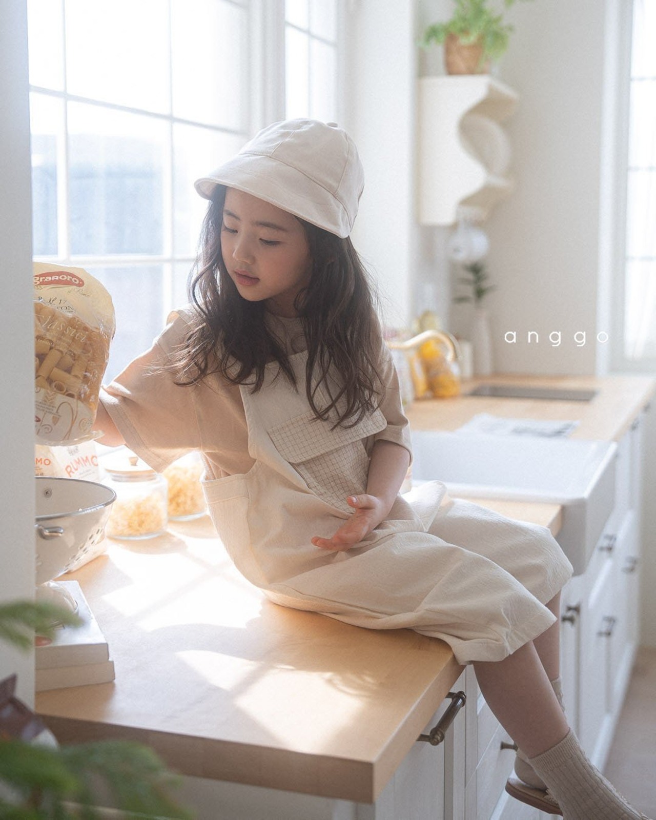 【anggo】サンドオーバーオール クリーム 90〜110cm - 10