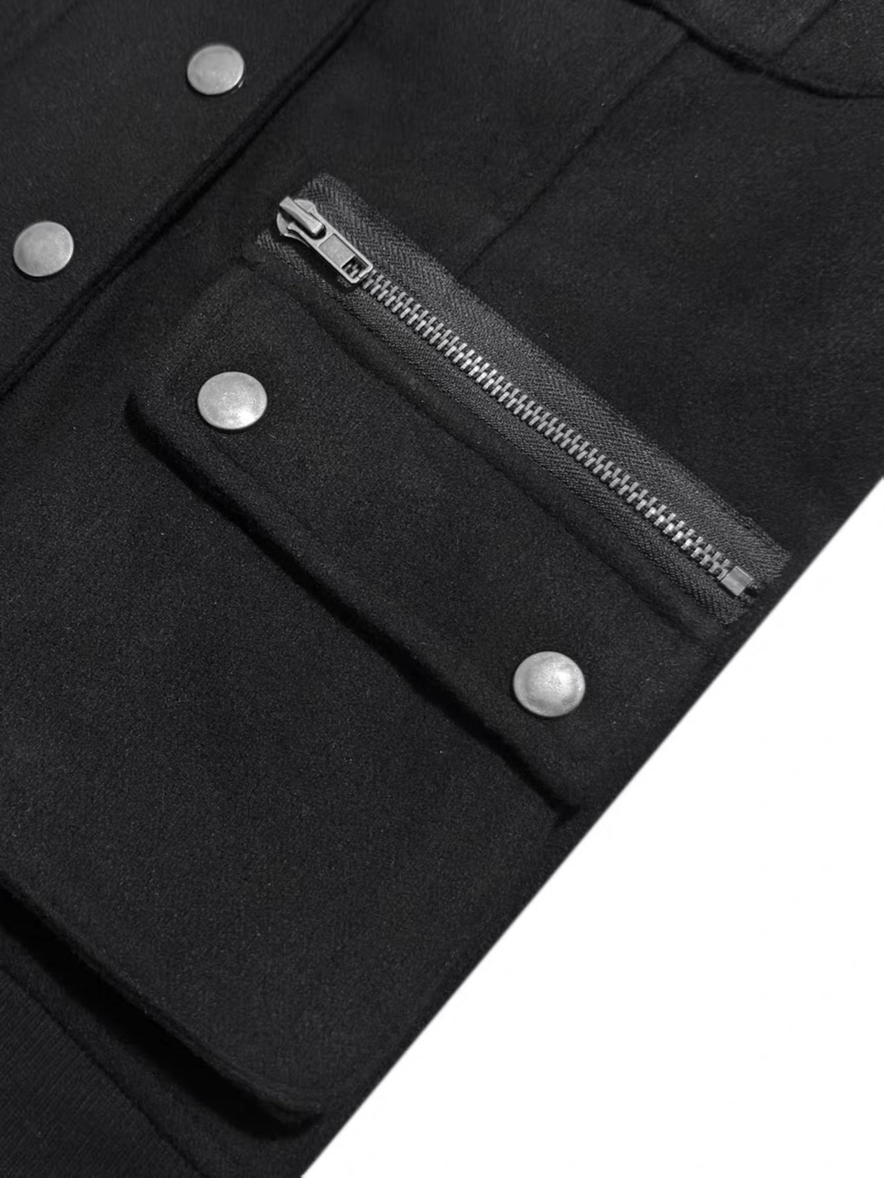 【CinderVein】Multi-Zip Hooded Cargo Jacket