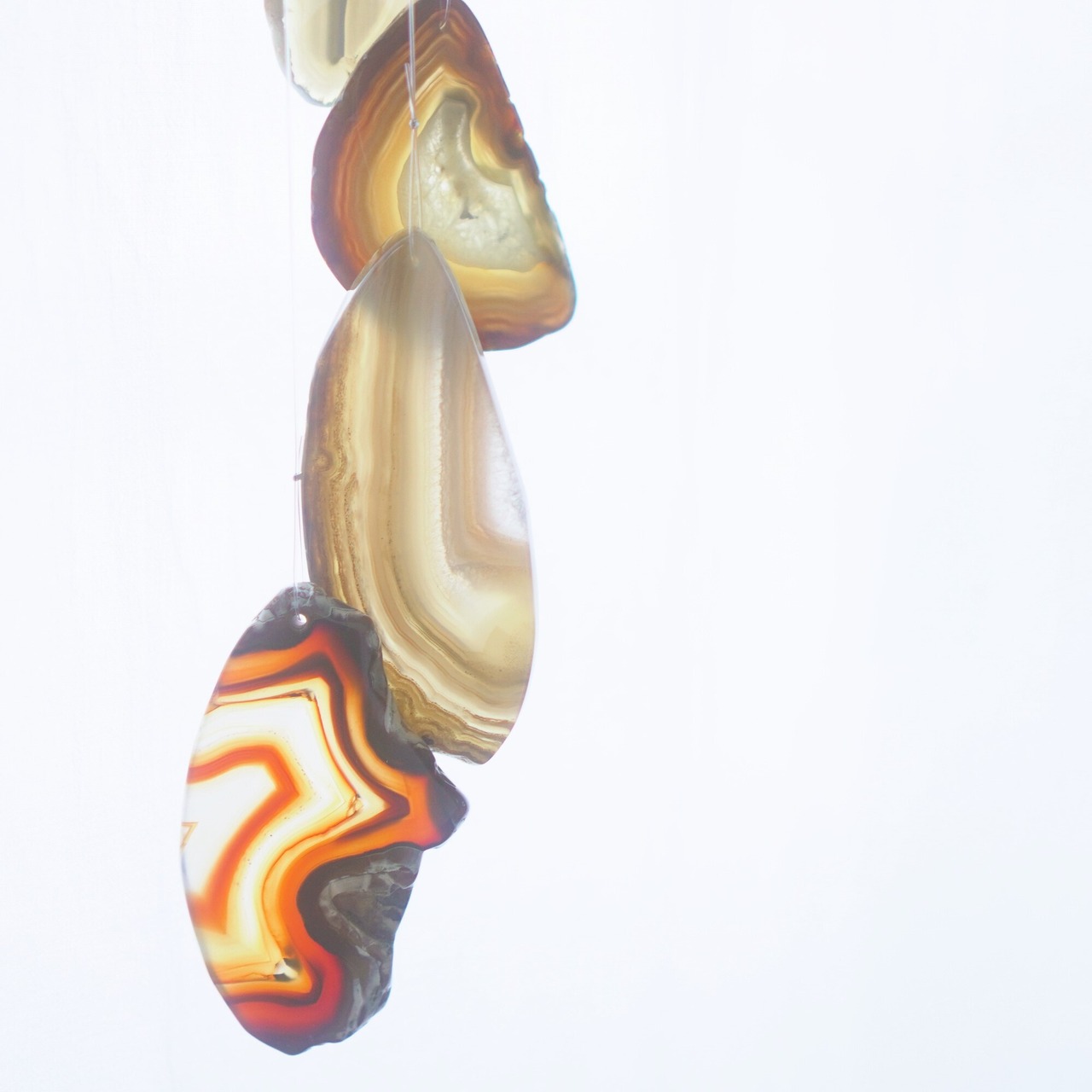 Hot Chocolate - アゲートヒーリングチャイム / Agate Sun Catcher Wind Chime 970