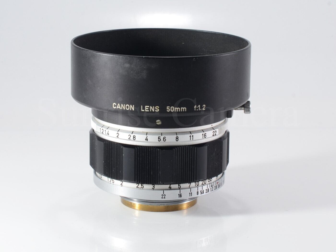 Canon レンズ　l39マウント50mm f/1.2 中古】Canon 50mm F1.2 L39 整備済 フード付 ライカ Lマウント