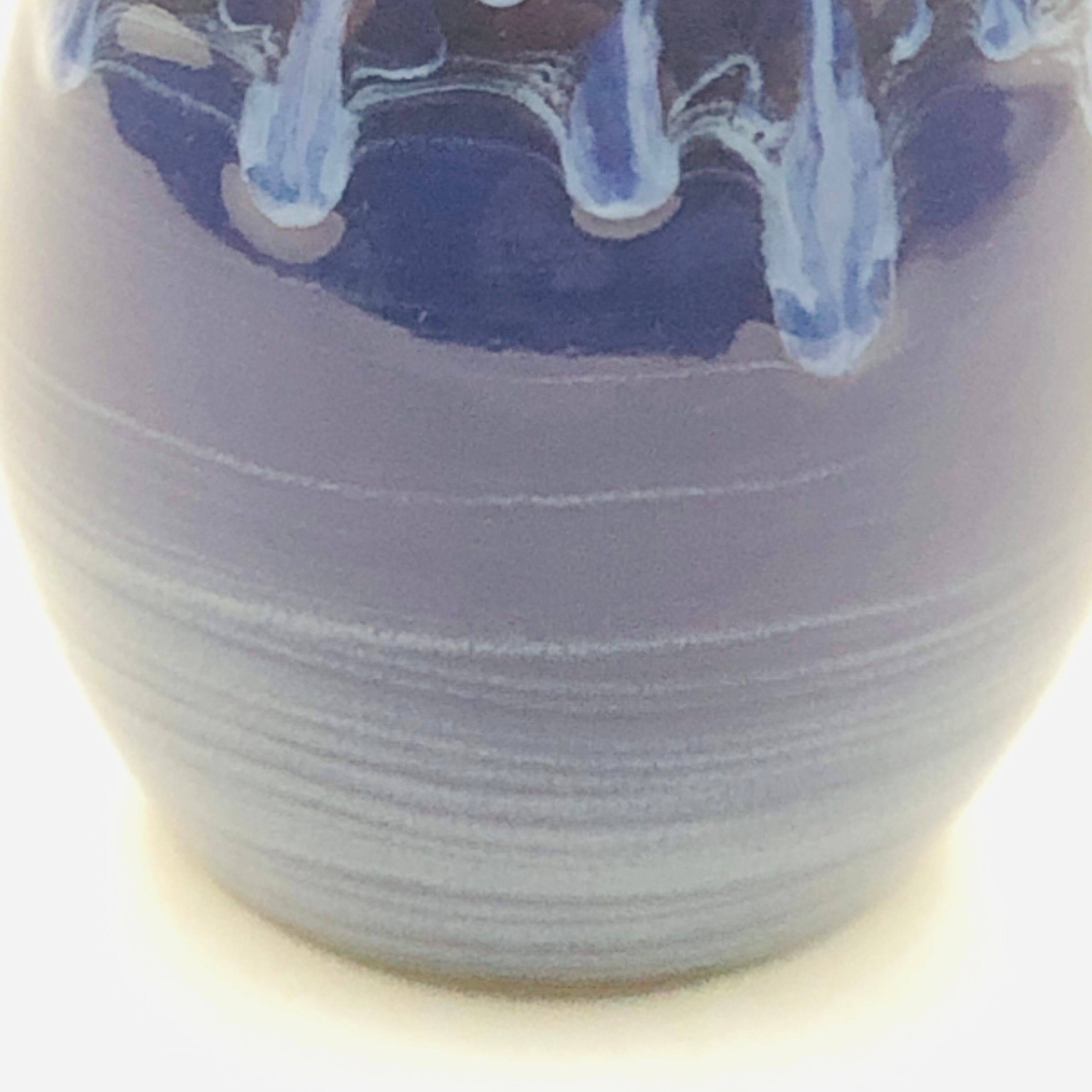 瑠璃徳利（流渦） | 陶芸 泰明窯