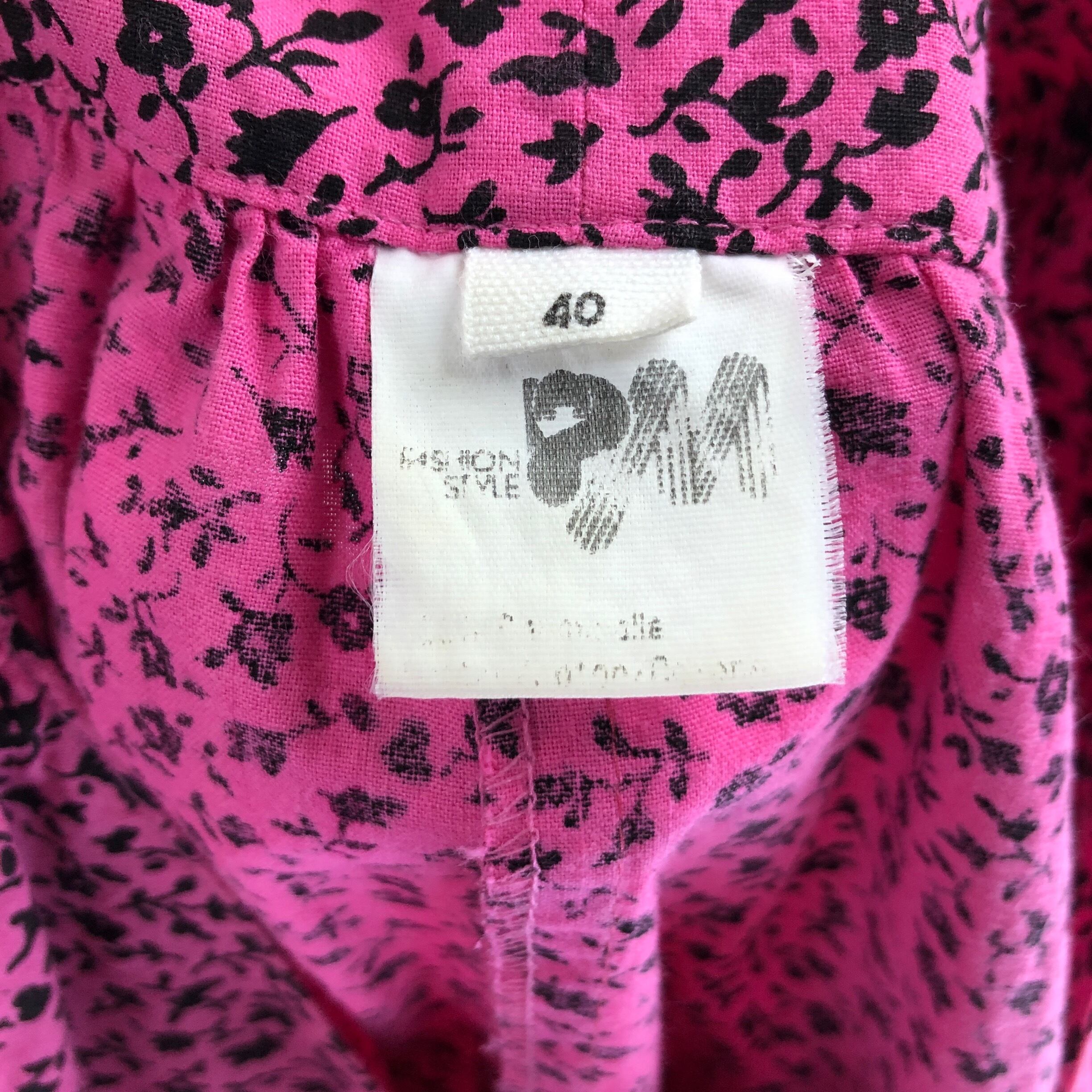 PM 花柄ワンピース 小花柄 半袖 ガーリー 80年代 古着 PM 花柄ワンピース 小花柄 半袖 ガーリー 80年代 古着