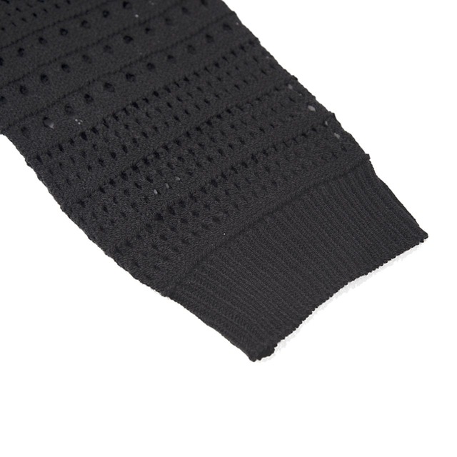 Openwork knit oversized one-piece C1035