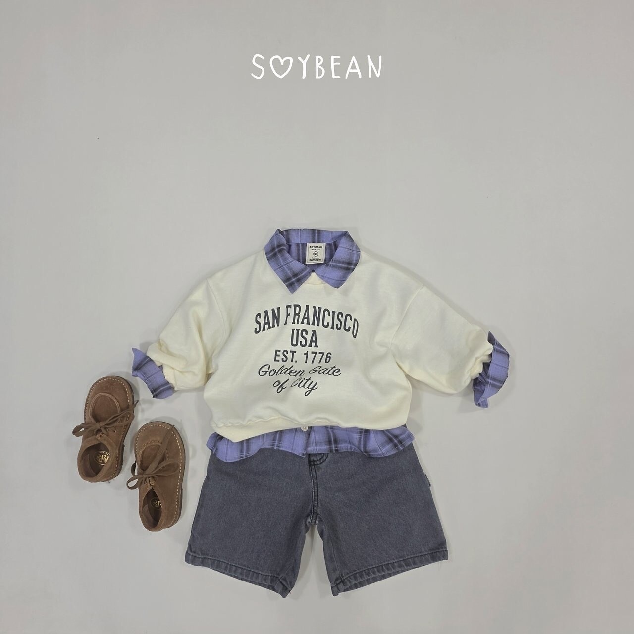 韓国子供服 / 26Autumn / soybean / サンフランシスコ スウェット/ キッズ服 / ジュニア服 / 秋服 *XS~JM*