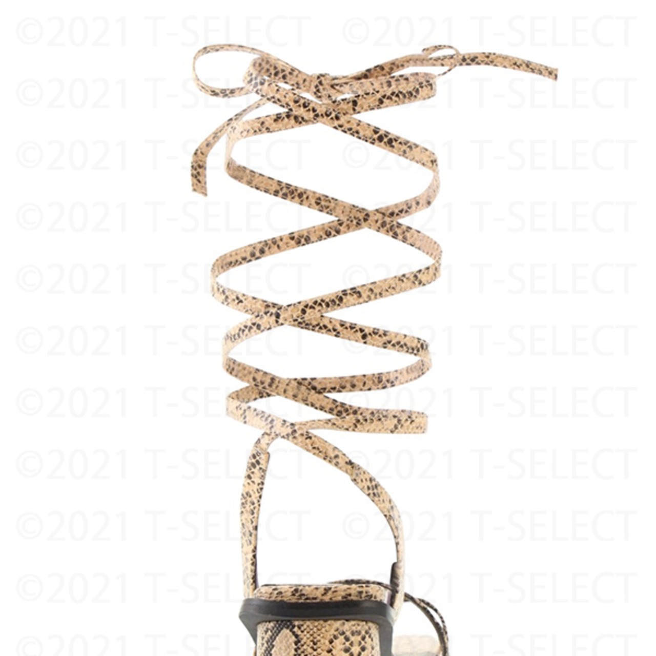 EMODA(エモダ)ナローストラップシューズ/パイソン