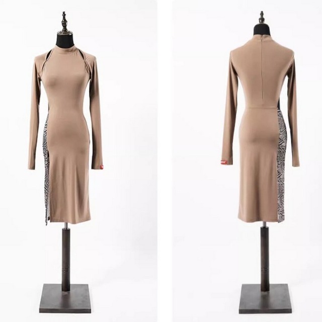 2collar　スリットデザイン　ダンス　ワンピース　　　ds0321