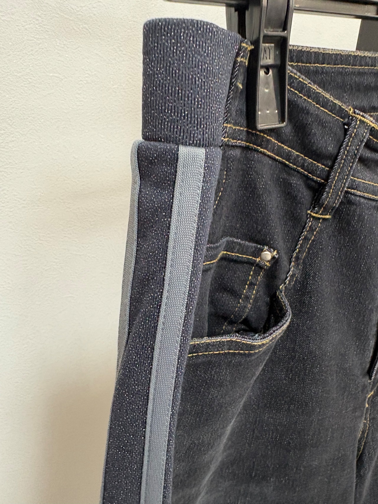 【en cloche】 サイドラメライン　デニム