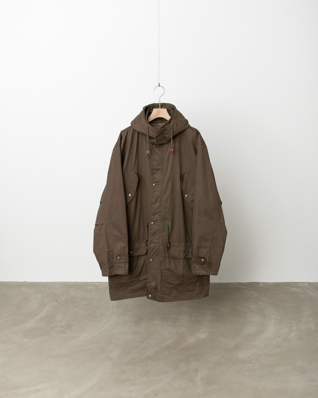 1980s vintage ”Eddie Bauer” quilting liner military detail cotton hoodie coat