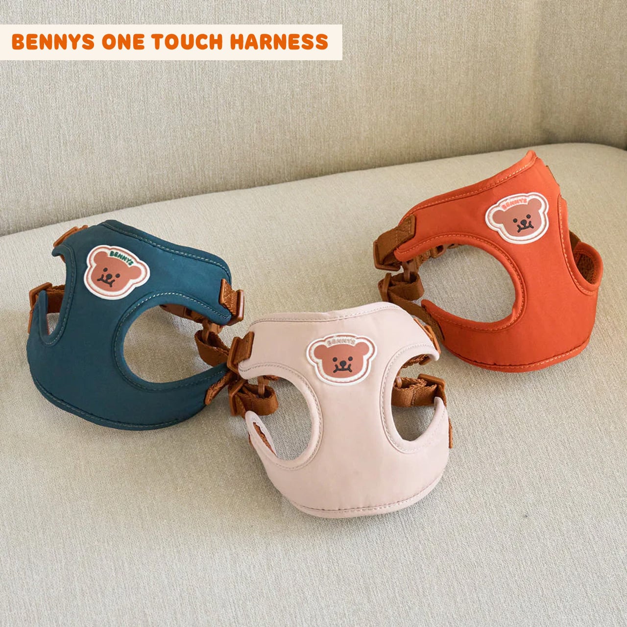 BENNYS ONE TOUCH HARNESS ワンタッチハーネス 犬 散歩 韓国 ブランド