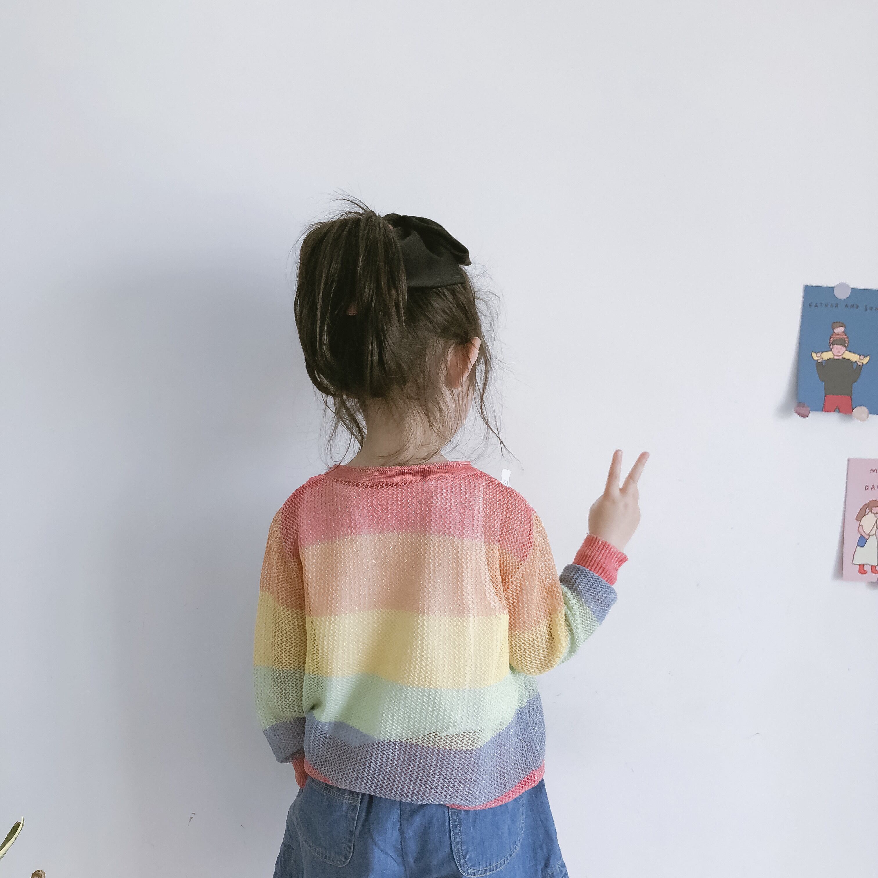 韓国子供服 レインボーカラー カーディガン 韓国子ども服 韓国こども服 ボレロ カーディガン 羽織 シンプル ナチュラル レインボーカラー おしゃれ 男の子 女の子 韓国レディース キッズファッション Londonbridge ロンドンブリッジ