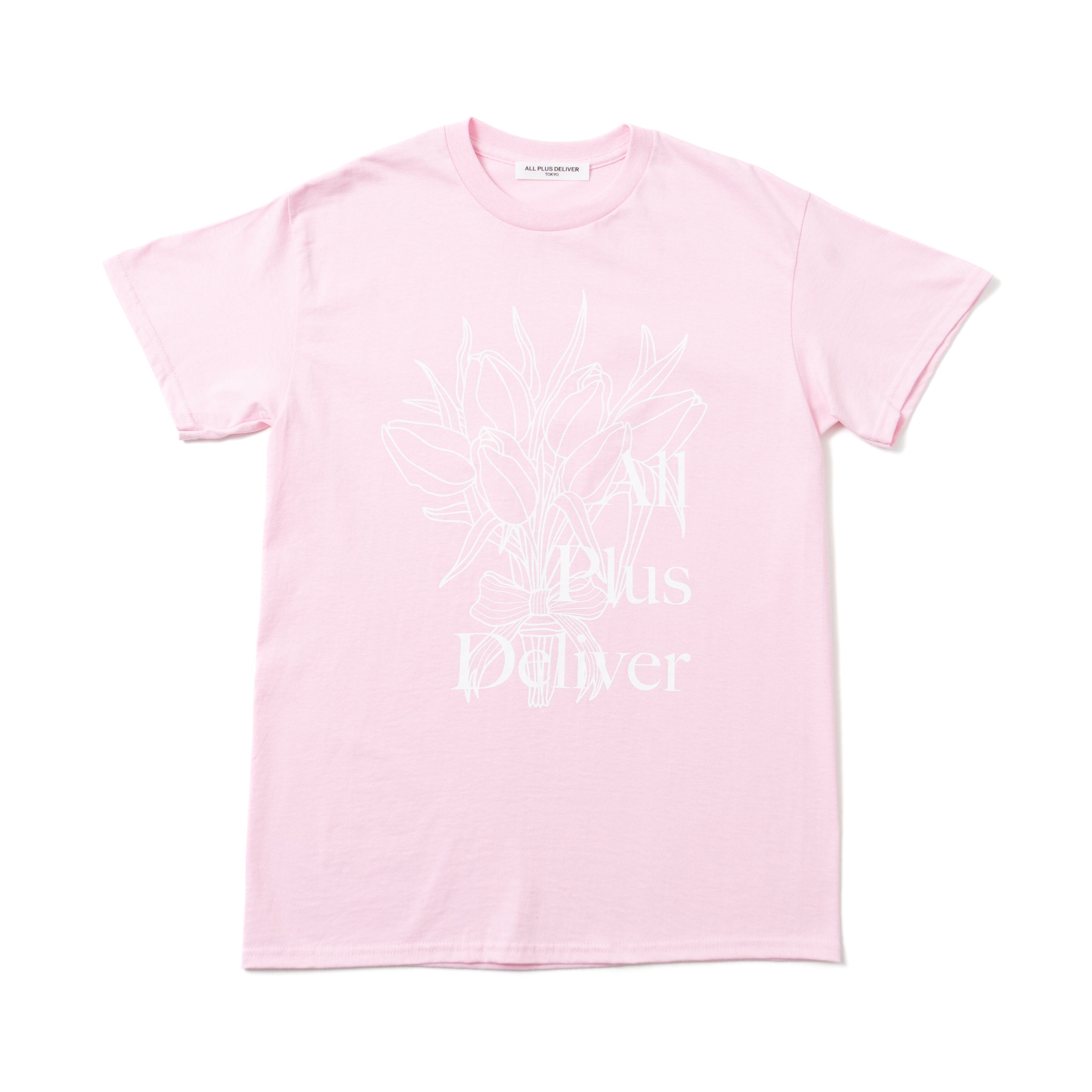 ALPSDR PRINT TULIP SS TEE / PINK × WHITE