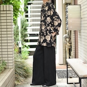 Liz sport flower pattern sheer shirt