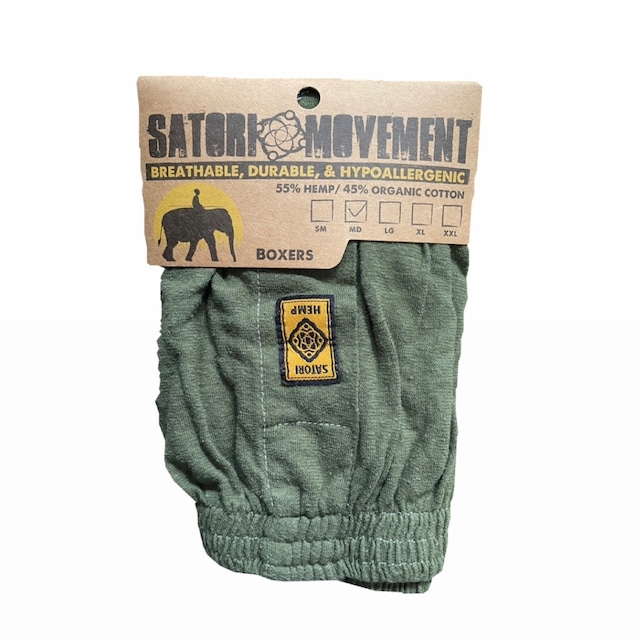 SATORI / HEMP BOXER / DYED OLIVE / ボクサーパンツ / トランクス