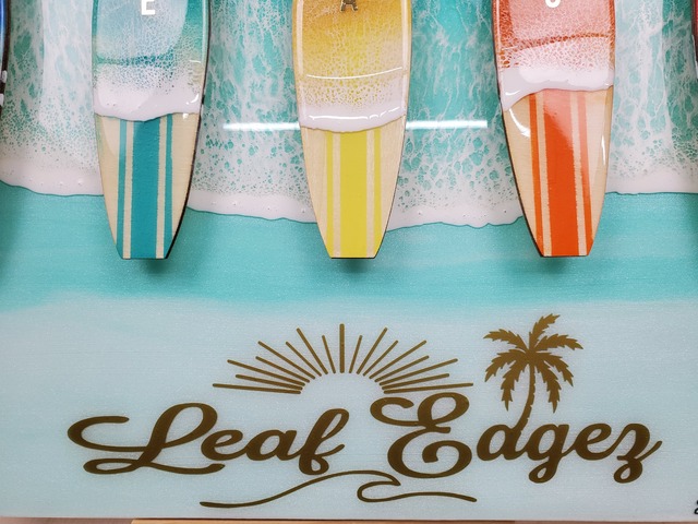 91.オーシャンレジンアート BEACHサーフボードオブジェ